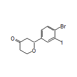 2-(4-Bromo-3-iodophenyl)dihydro-2H-pyran-4(3H)-one