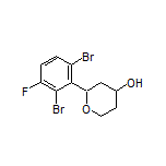 2-(2,6-Dibromo-3-fluorophenyl)tetrahydro-2H-pyran-4-ol