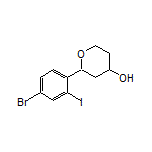 2-(4-Bromo-2-iodophenyl)tetrahydro-2H-pyran-4-ol