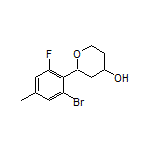 2-(2-Bromo-6-fluoro-4-methylphenyl)tetrahydro-2H-pyran-4-ol