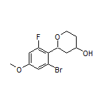2-(2-Bromo-6-fluoro-4-methoxyphenyl)tetrahydro-2H-pyran-4-ol