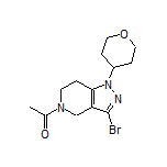 1-[3-Bromo-1-(tetrahydro-2H-pyran-4-yl)-1,4,6,7-tetrahydro-5H-pyrazolo[4,3-c]pyridin-5-yl]ethan-1-one