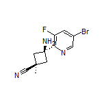 (1S,3S)-rel-3-Amino-3-(5-bromo-3-fluoro-2-pyridyl)-1-methylcyclobutanecarbonitrile