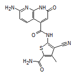 7-Amino-N-(5-carbamoyl-3-cyano-4-methylthiophen-2-yl)-2-oxo-1,2-dihydro-1,8-naphthyridine-4-carboxamide