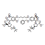Methyl (2S,4R)-1-[4-[[5-[2-(benzyloxy)-4-[(2S,4R)-4-[(tert-butyldimethylsilyl)oxy]-2-(methoxycarbonyl)pyrrolidine-1-carbonyl]-5-nitrophenoxy]pentyl]oxy]-5-methoxy-2-nitrobenzoyl]-4-[(tert-butyldimethylsilyl)oxy]pyrrolidine-2-carboxylate