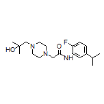 N-(2-Fluoro-5-isopropylphenyl)-2-[4-(2-hydroxy-2-methylpropyl)piperazin-1-yl]acetamide