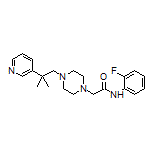 N-(2-Fluorophenyl)-2-[4-[2-methyl-2-(pyridin-3-yl)propyl]piperazin-1-yl]acetamide