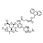 (2S,3R,4S,5S,6S)-2-[4-[2-(Boc-amino)-1-hydroxyethyl]-2-[3-(Fmoc-amino)propanamido]phenoxy]-6-(methoxycarbonyl)tetrahydro-2H-pyran-3,4,5-triyl Triacetate