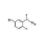 2-(5-溴-2-碘苯基)-2-氟乙腈