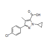 3-(4-氯苯基)-1-环丙基-4-甲基-1H-吡唑-5-甲酸