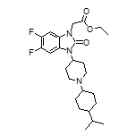2-[5,6-二氟-3-[1-(4-异丙基环己基)-4-哌啶基]-2-氧代-2,3-二氢-1H-苯并[d]咪唑-1-基]乙酸乙酯