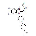 2-[5,6-二氟-3-[1-(4-异丙基环己基)-4-哌啶基]-2-氧代-2,3-二氢-1H-苯并[d]咪唑-1-基]乙酸